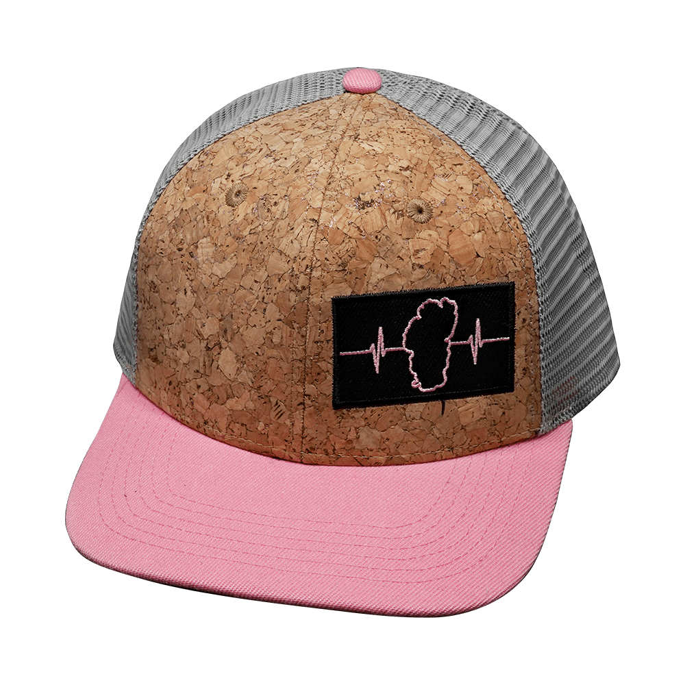 Tahoe Hat - Baseball Hat Fit - Cork - Pink / Gray - Trucker Mesh