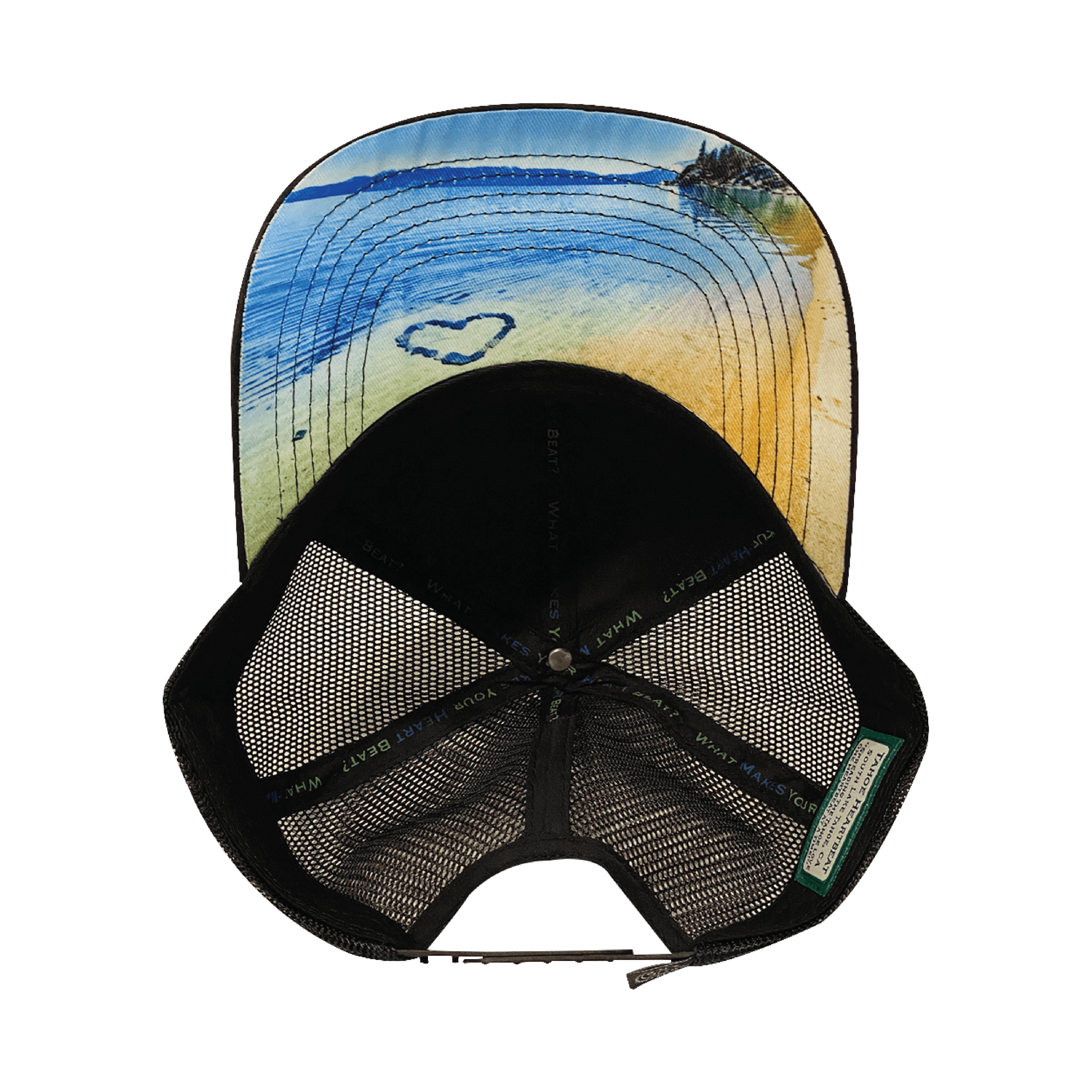 Tahoe Hat - Baseball Hat Fit - Suede - Black - Bliss - Trucker Mesh