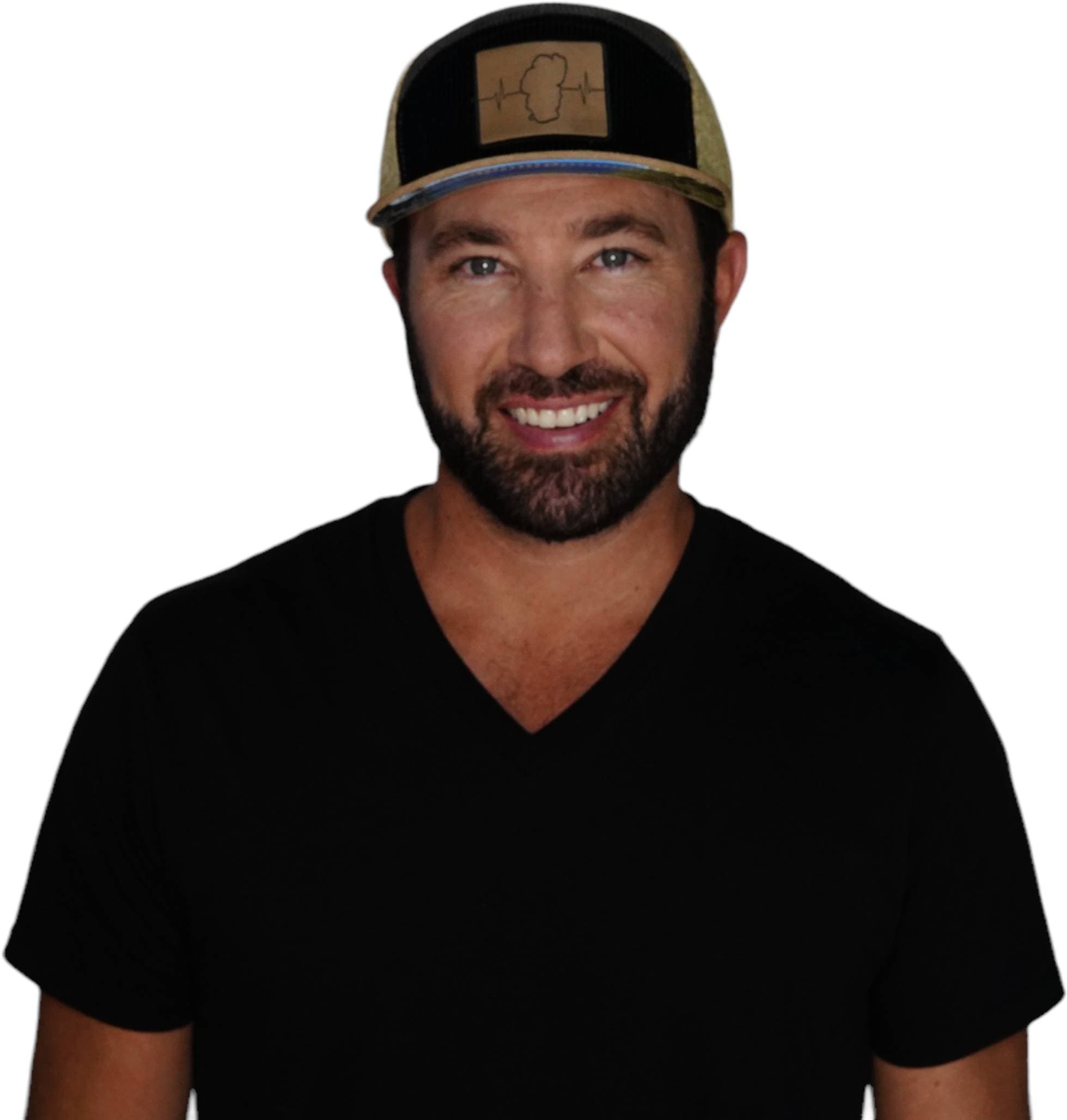 Tahoe Hat - Flat Bill - Corduroy - Tan / Black / Gray - Jersey Mesh