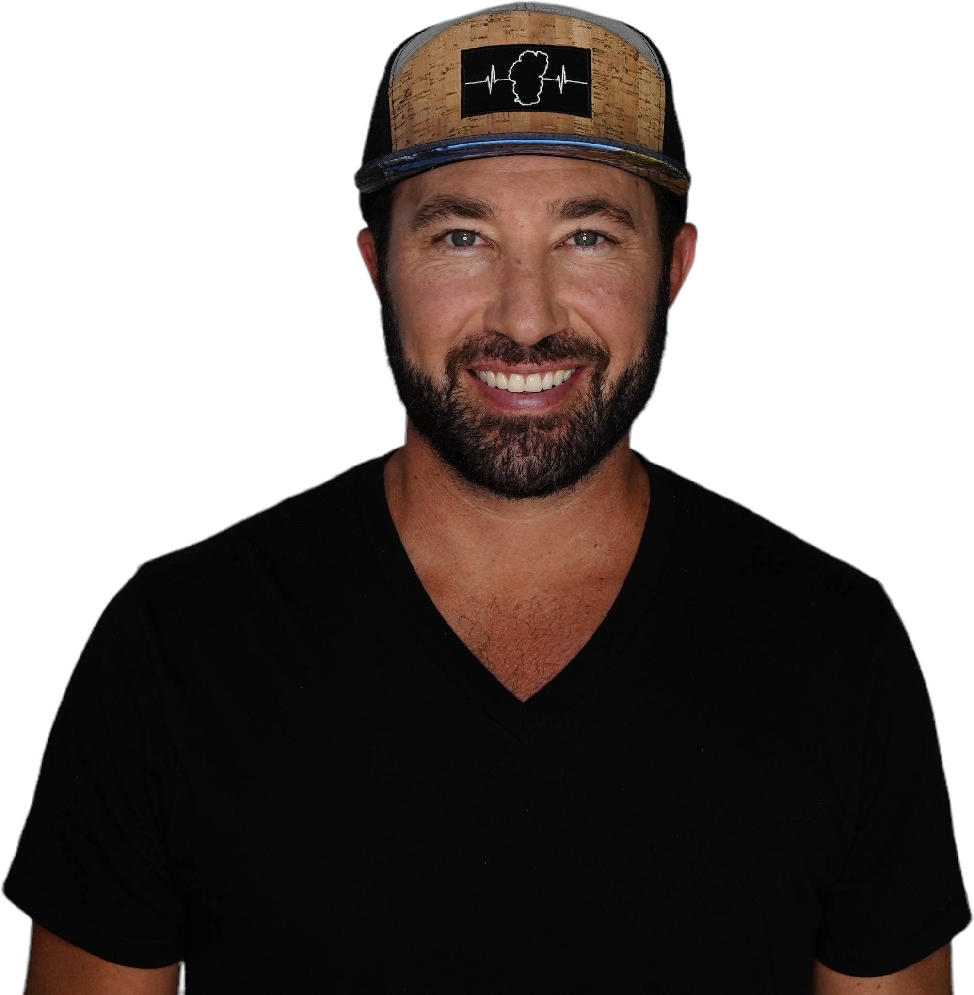 Tahoe Hat - Flat Bill - Cork - Navy / Gray / Black - Jersey Mesh