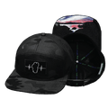 The Heartbeat Brand Tahoe Flat Bill Hat — Black Camo / Black — main product shot