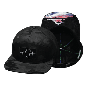 Tahoe Flat Bill Hat — Black Camo / Black