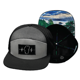 Tahoe Hat - Flat Bill - Black / Gray / Charcoal - Jersey Mesh