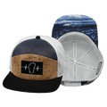 The Heartbeat Brand Tahoe Hat - Flat Bill - Cork - Black / Navy / White - Jersey Mesh — main product shot