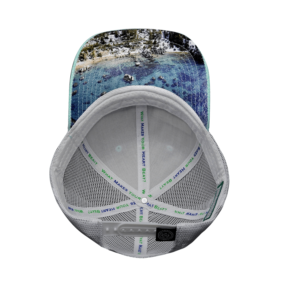 Tahoe Hat - Low Profile - Teal / White - Trucker Mesh