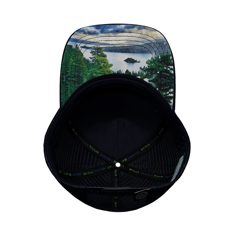 Tahoe Hat - Trucker Hat - Quilted Velvet - Navy - Trucker Mesh