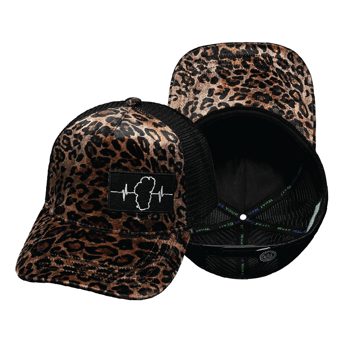 Tahoe Trucker Hat — Velvet / Gold Leopard Print