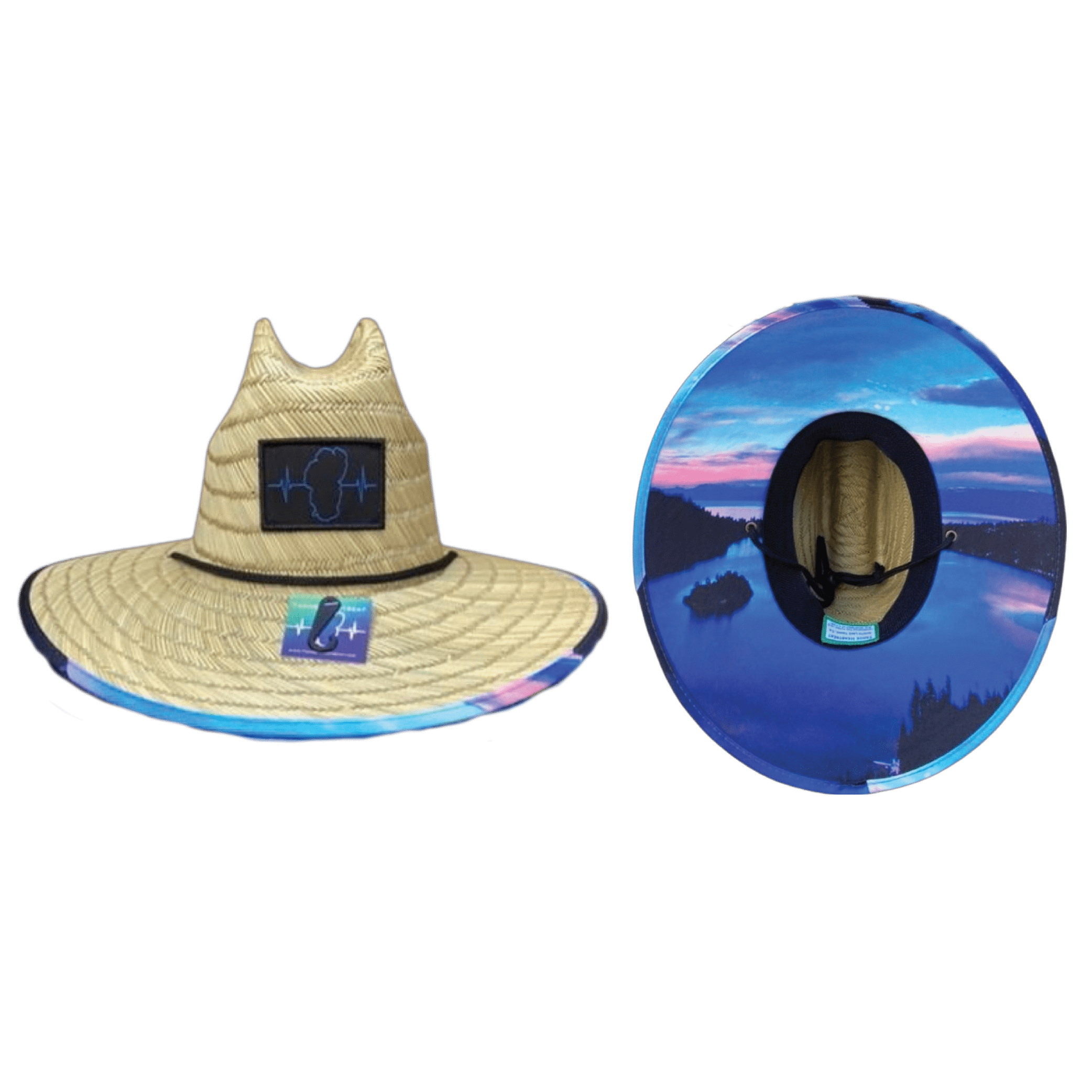 The Heartbeat Brand Tahoe Straw - Sun Hat - Emerald Bay Sunrise — main product shot