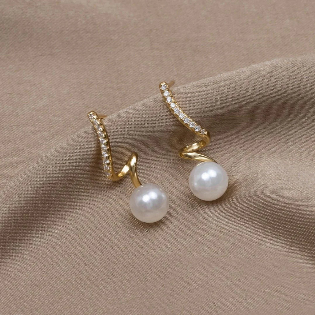 SORI STYLE Pearl Wave Earring — main product shot