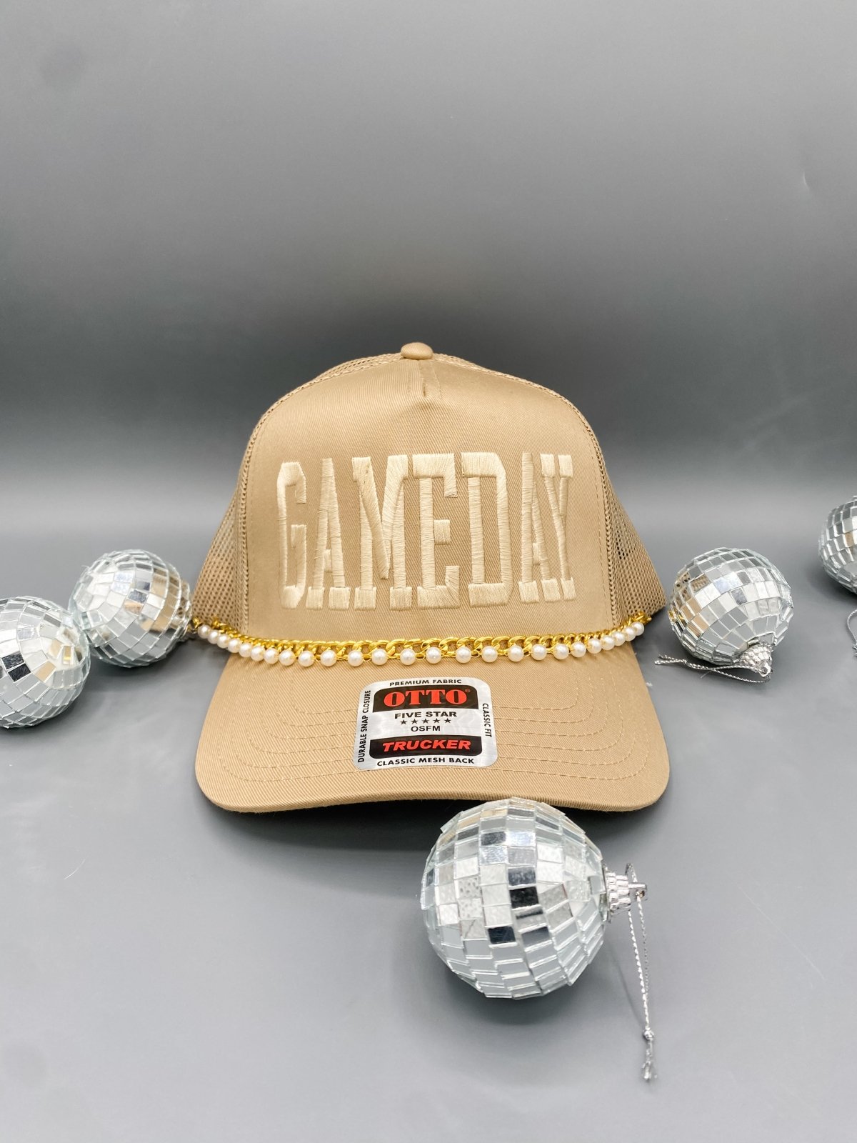 Coco & Rho Tan Gameday - Trucker Hat — main product shot