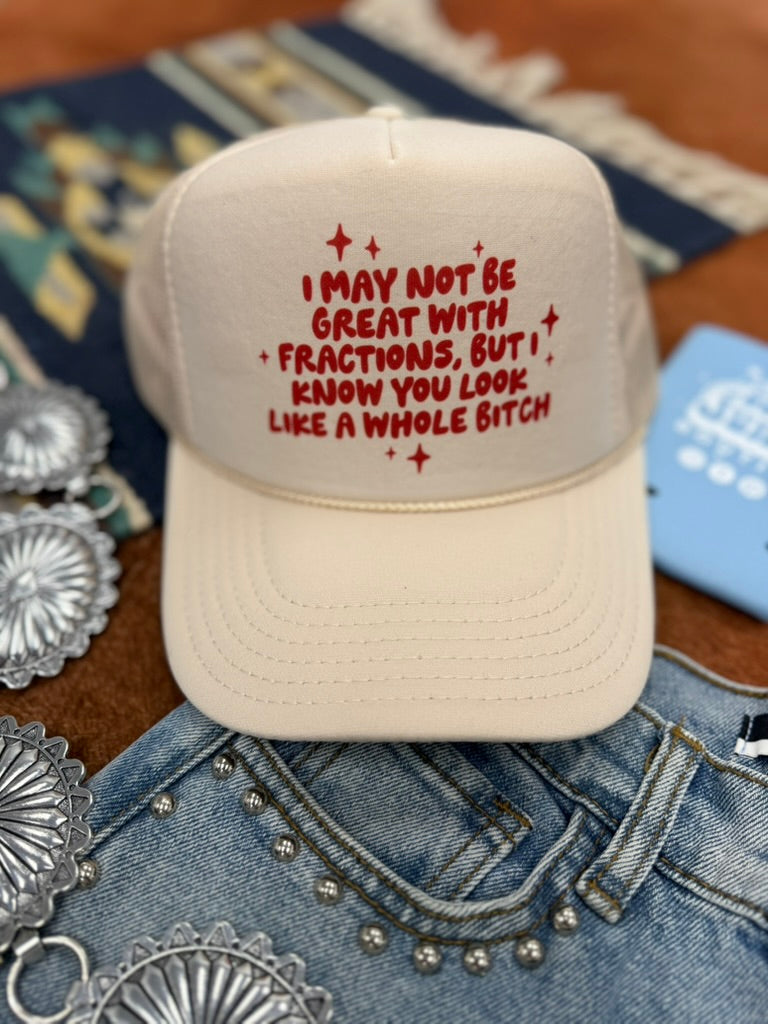 Wild Junkie I May Not Be Great With Fractions Trucker Hat — main product shot