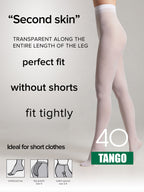 TheRanok.com Tights Conte Tango 40 Den - Sheer to Waist Satin Shine — size reference