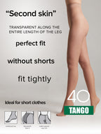 TheRanok.com Tights Conte Tango 40 Den - Sheer to Waist Satin Shine — product on model