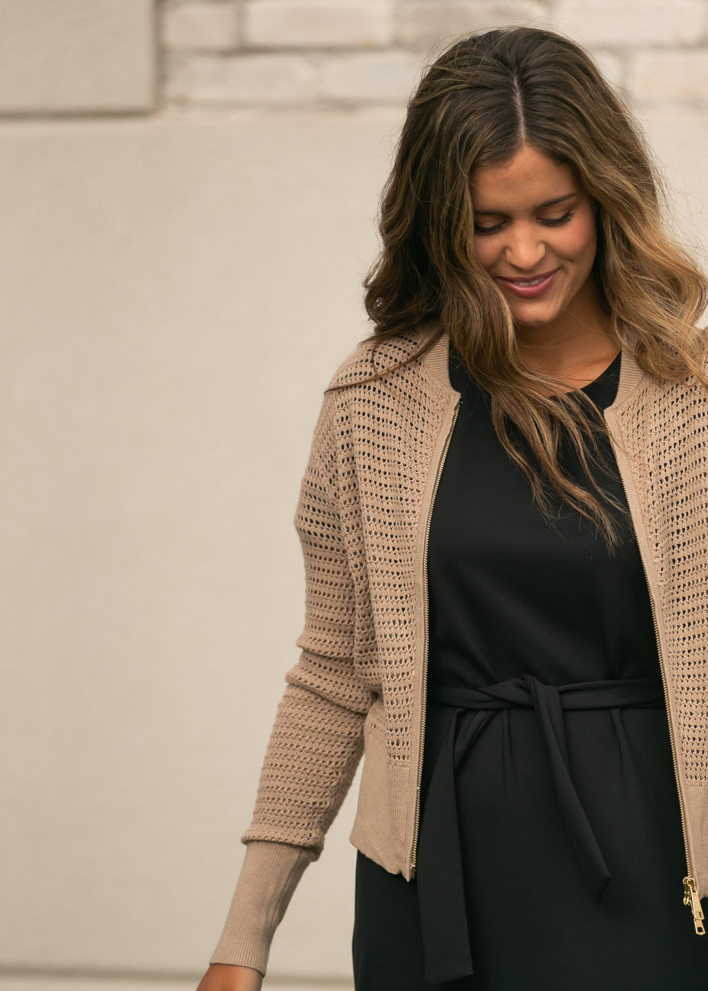 Inherit Co. Tate Crochet Open Knit Cardigan — comparison shot