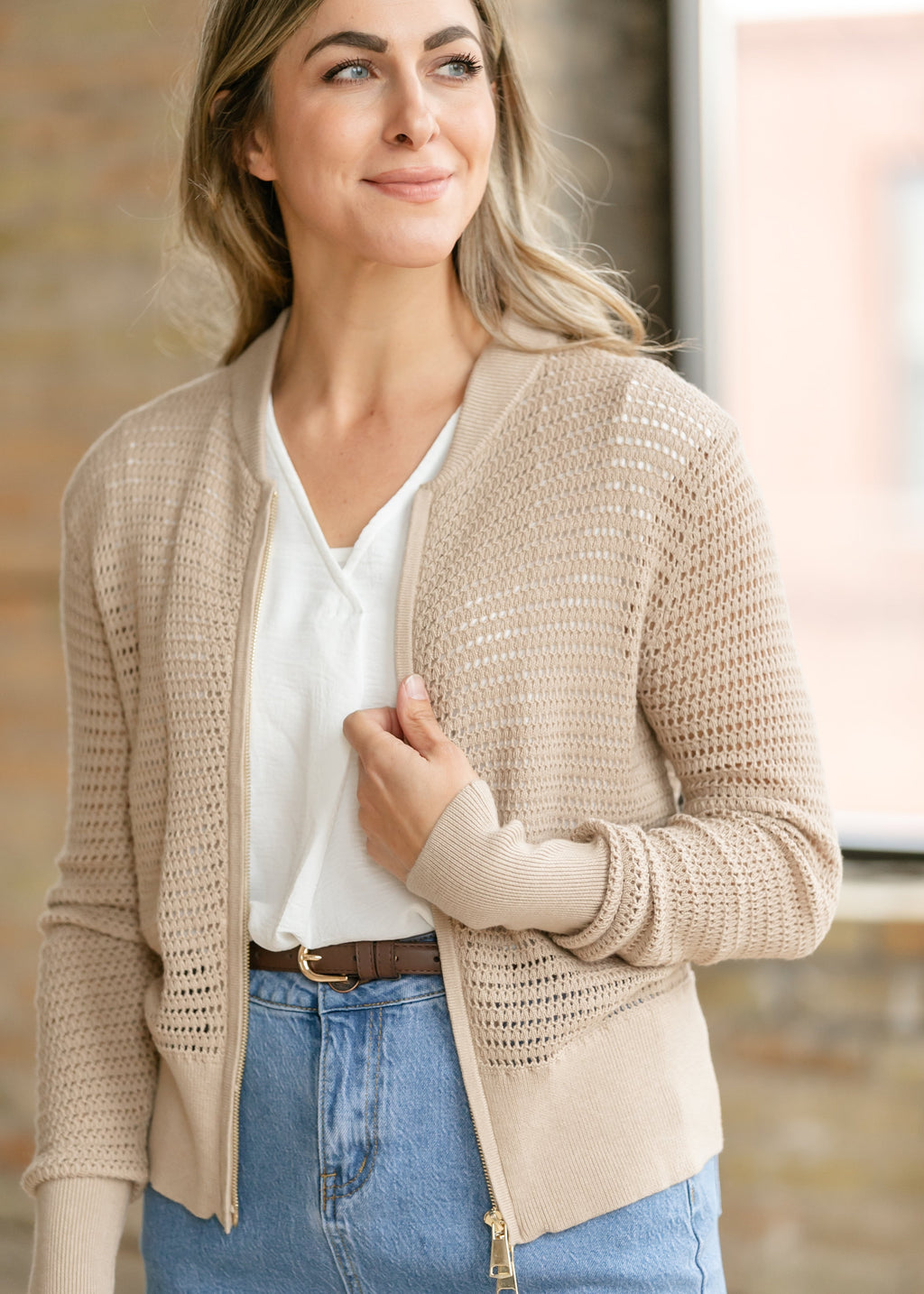 Inherit Co. Tate Crochet Open Knit Cardigan — main product shot