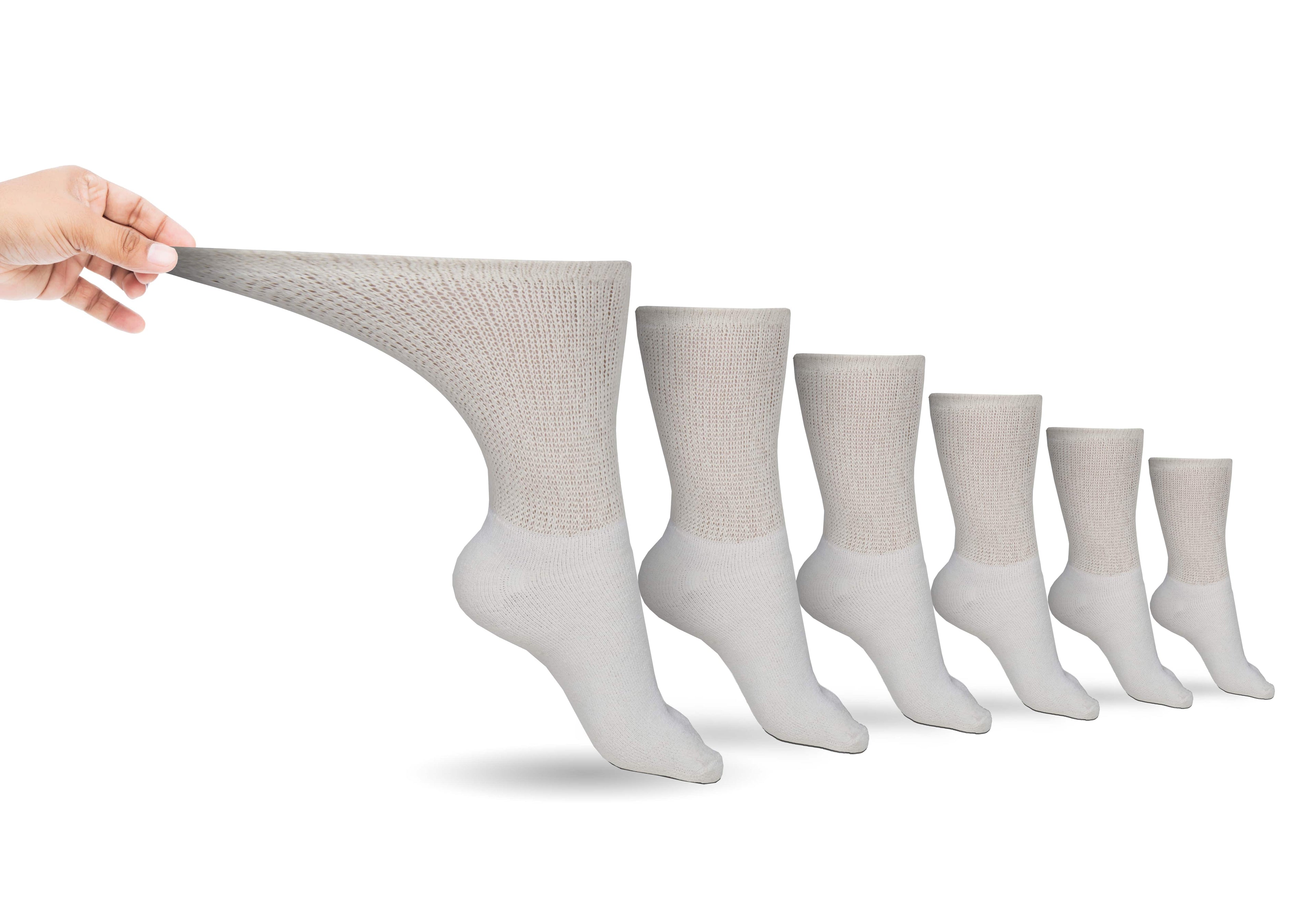 DSC Non-binding Cotton Diabetic Crew Socks (6-pair Pack) — alternative angle