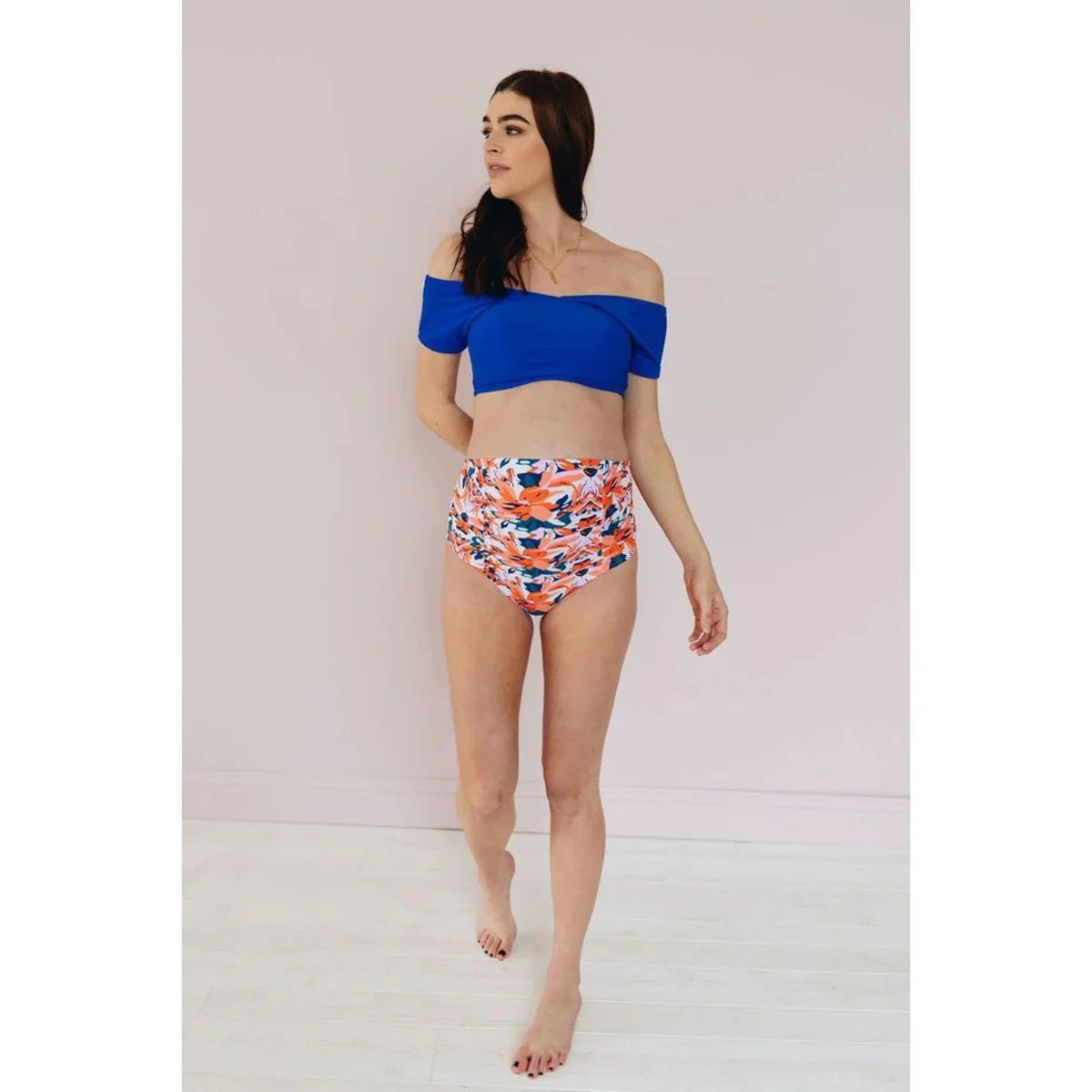 TD High for Tide Maternity Bikini Cover up Swimdress with Custom Logo Digital Printing Hollow Diamond Decor Available Sizes XXS