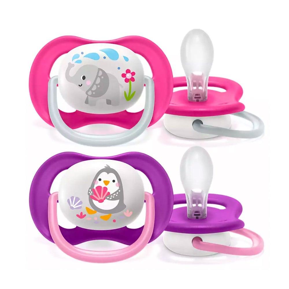Philips Avent Ultra Air Animals Baby Pacifier for 6-18 Months - Soft, Comfortable, and Easy to Clean