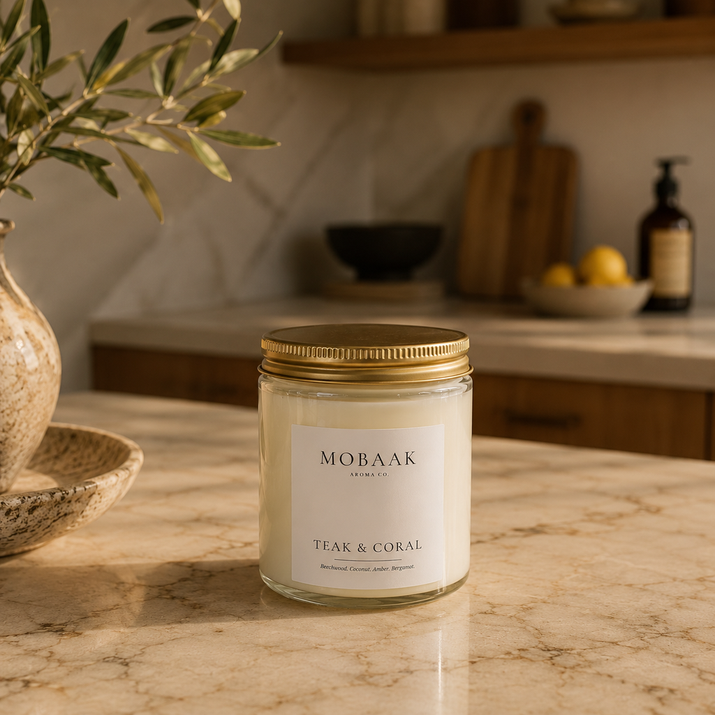 Teak & Coral Candle – Mobaak Aromatherapy Shoppe, view 2
