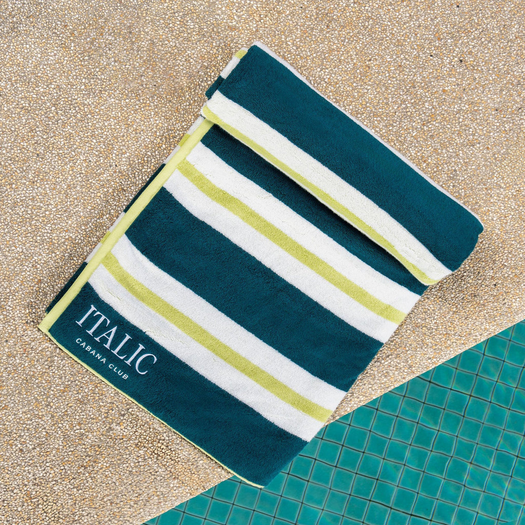 Italic Bondi Cabana Towels — product on model