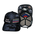 Team Heroes Hat - Baseball Hat Fit - Navy Camo / Black - Trucker Mesh