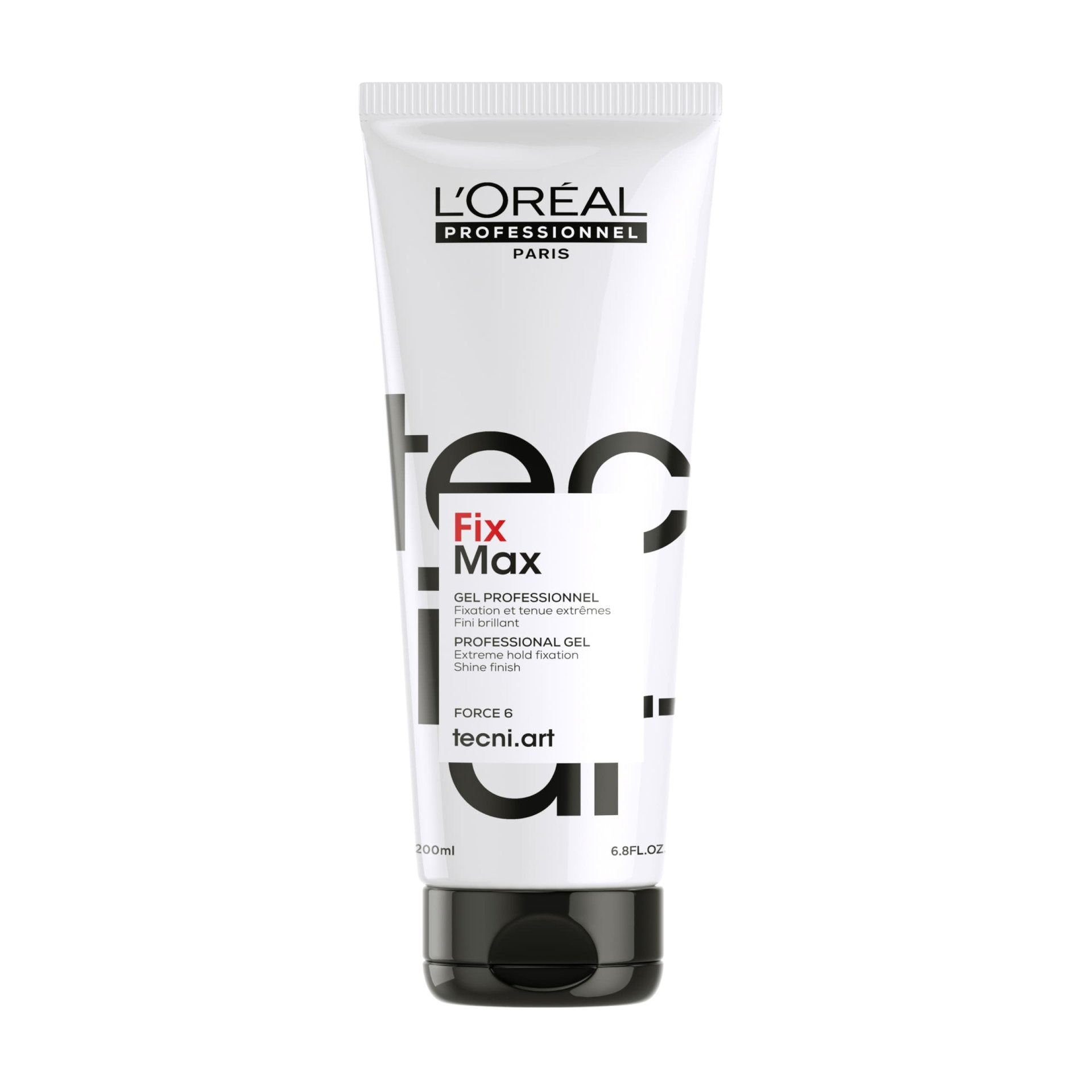 Loreal Professionnel Paris Tecni Art Fix Max Strong Hold Hair Styling Gel 200ml - Long-Lasting, Professional Quality