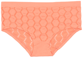 Peek-A-Boo Jacquard Seamless Boyshort in Black or Peach