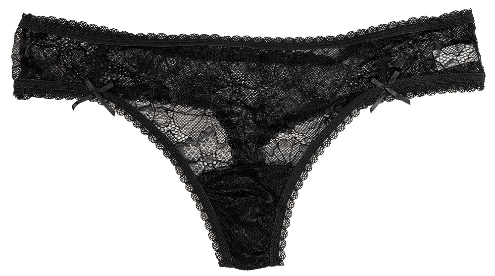 Love Libby Panties Lace Thong with Bows — back view