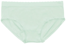 Seamless Textured Hipster with Picot Trim