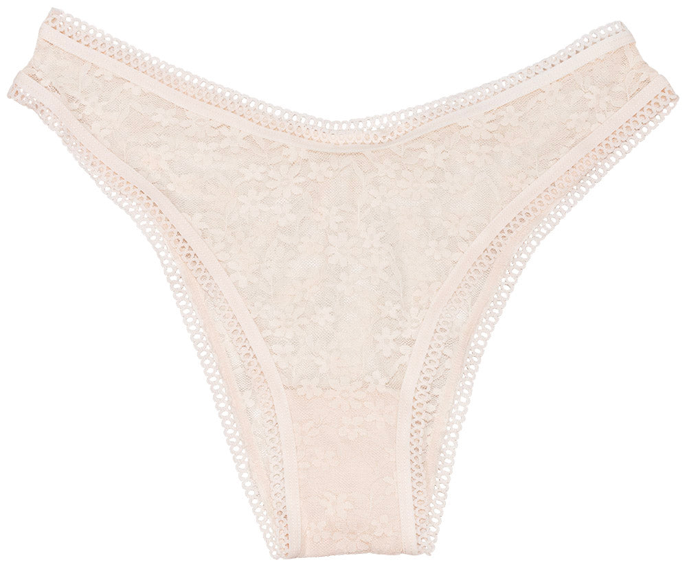Love Libby Panties High Leg Daisy Lace Cheeky with Picot Trim — main product shot