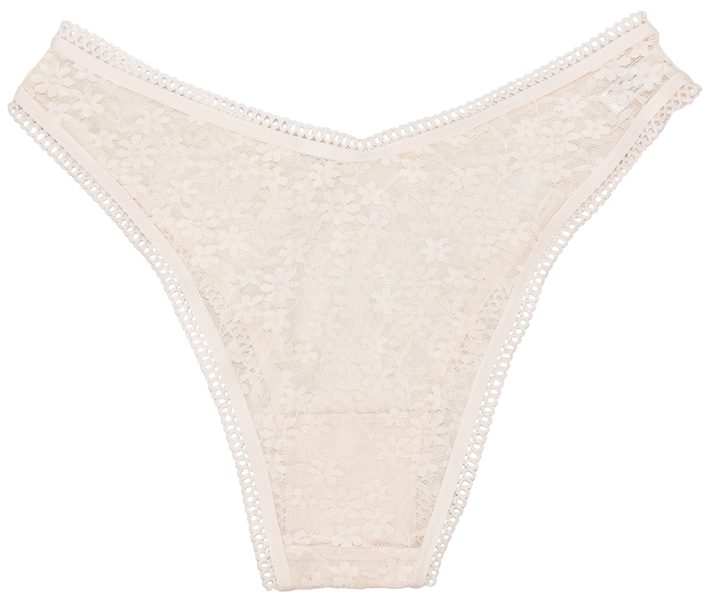 Love Libby Panties High Leg Daisy Lace Cheeky with Picot Trim — size reference