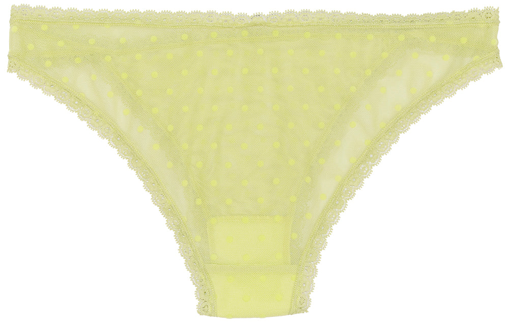 Love Libby Panties Flocked Polka Dot Mesh Cheeky with Lace Details — lifestyle context