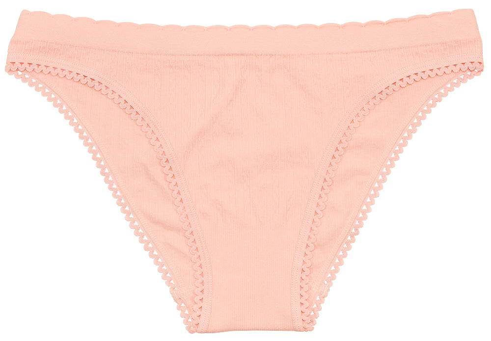 Love Libby Panties Seamless Textured Bikini with Picot Trim — main product shot