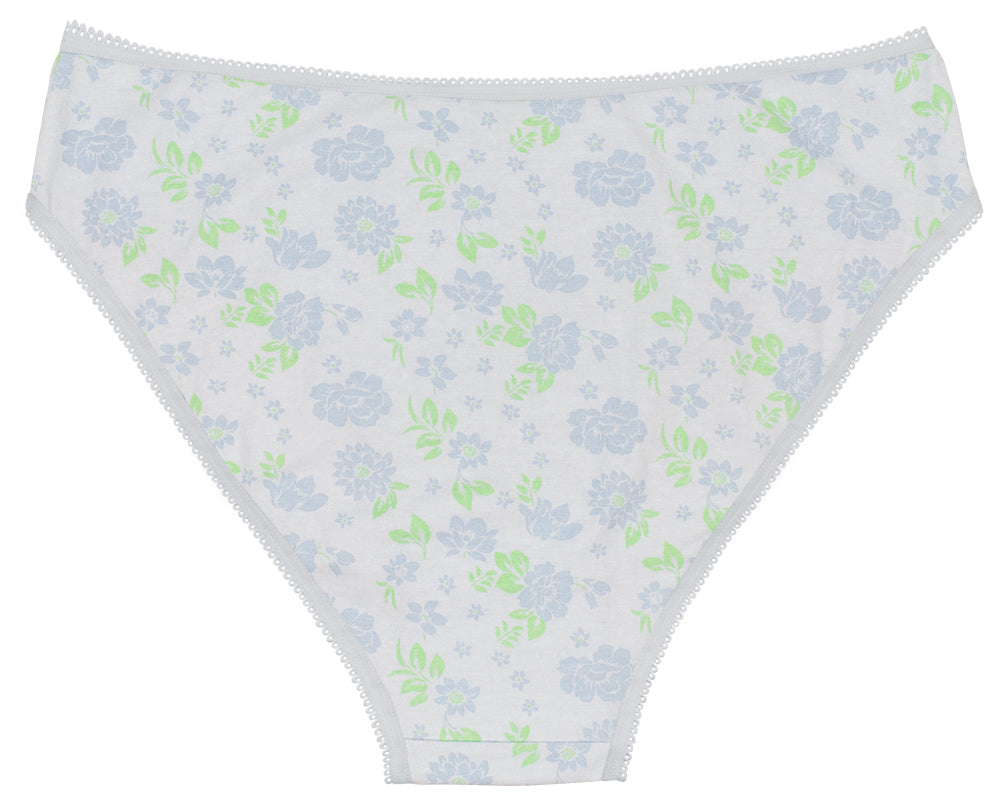 Love Libby Panties Printed Cotton High Waist Bikini with Picot Trim — alternative angle