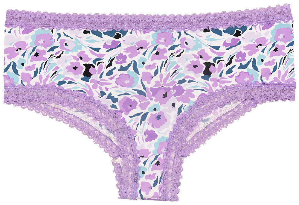 Love Libby Panties Purple Micro Hipster with Lace Trim — main product shot