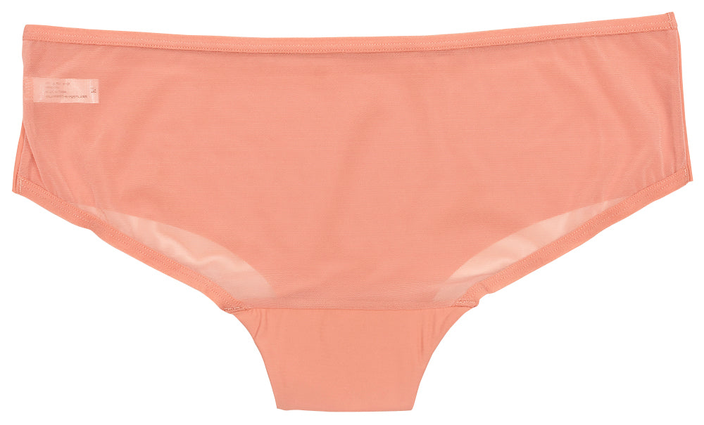 Love Libby Panties Pink Laser Cut Hipster with Mesh Back — back view