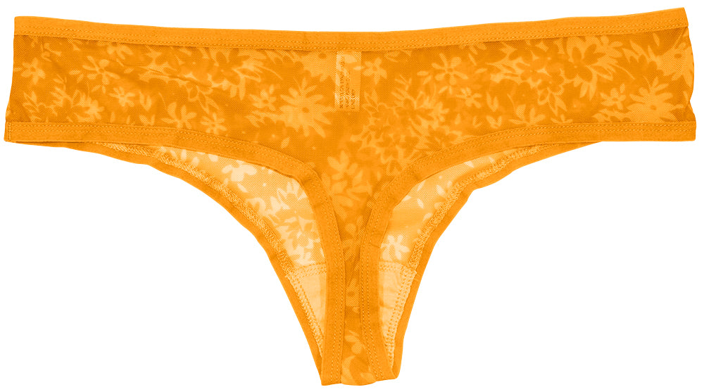 Love Libby Panties Sunny Poppy Mesh Thong – Lightweight & XS–2X — back view