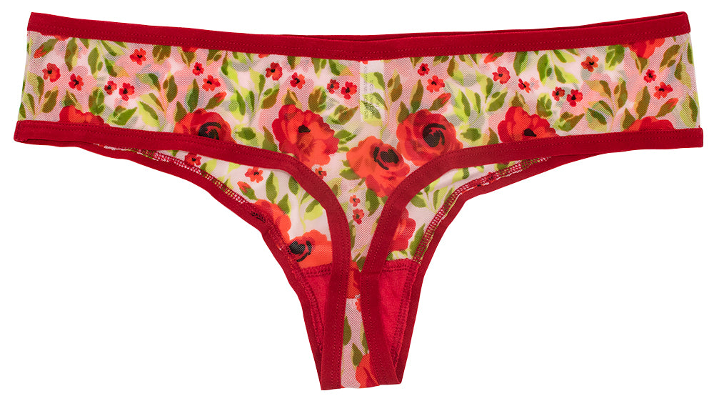 Love Libby Panties Winter Floral Mesh Thong – Sheer Comfort XS–3X — lifestyle context
