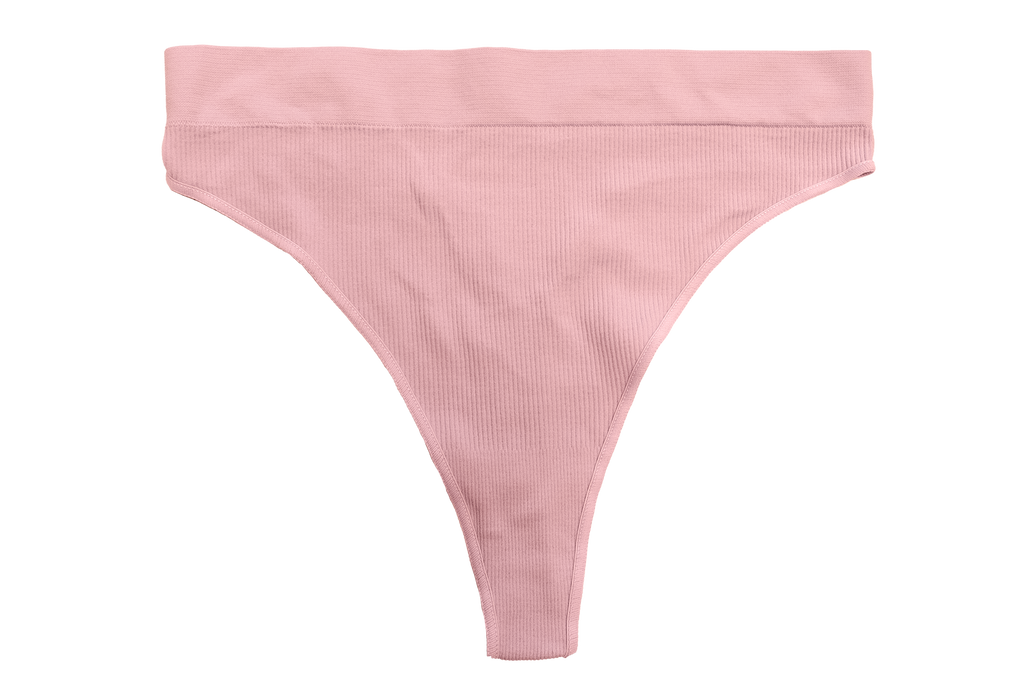Love Libby Panties Seamless High Leg Ribbed Tag Free Thong — main product shot