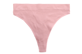 Seamless High Leg Ribbed Tag Free Thong