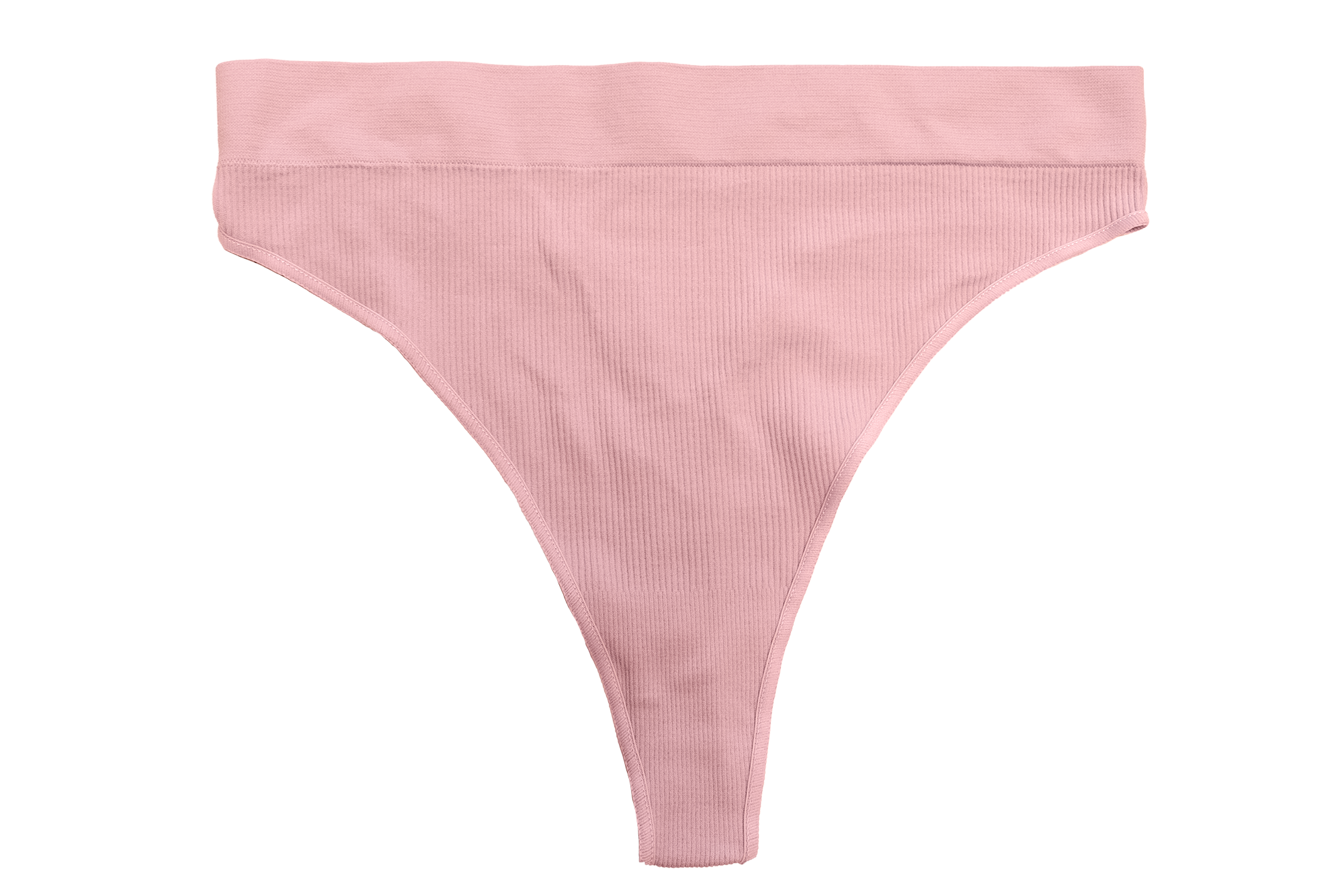 Love Libby Panties Seamless High Leg Ribbed Tag Free Thong — main product shot