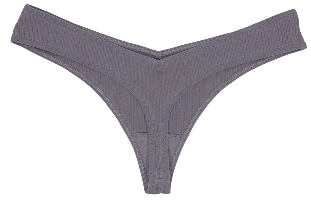 Love Libby Panties Cotton Rib Thong — fabric or material detail