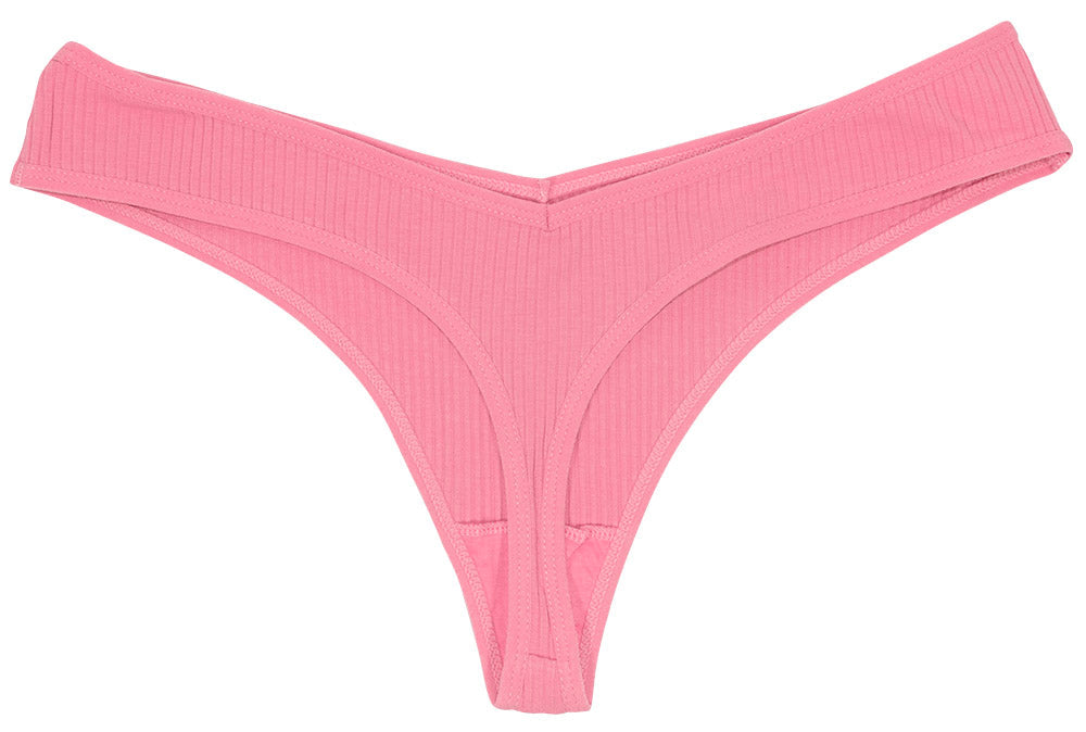 Love Libby Panties Cotton Rib Thong — alternative angle