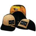 The Heartbeat Brand Texas Baseball Hat — Cork Black — main product shot