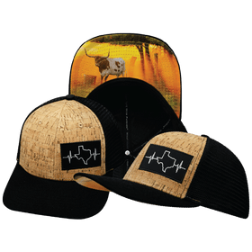Texas Baseball Hat — Cork Black