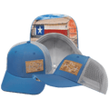 The Heartbeat Brand Texas Baseball Hat — Light Blue / Gray — main product shot