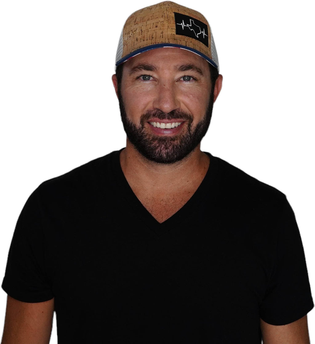 Texas Hat - Baseball Hat Fit - Cork - Navy / Gray - Trucker Mesh
