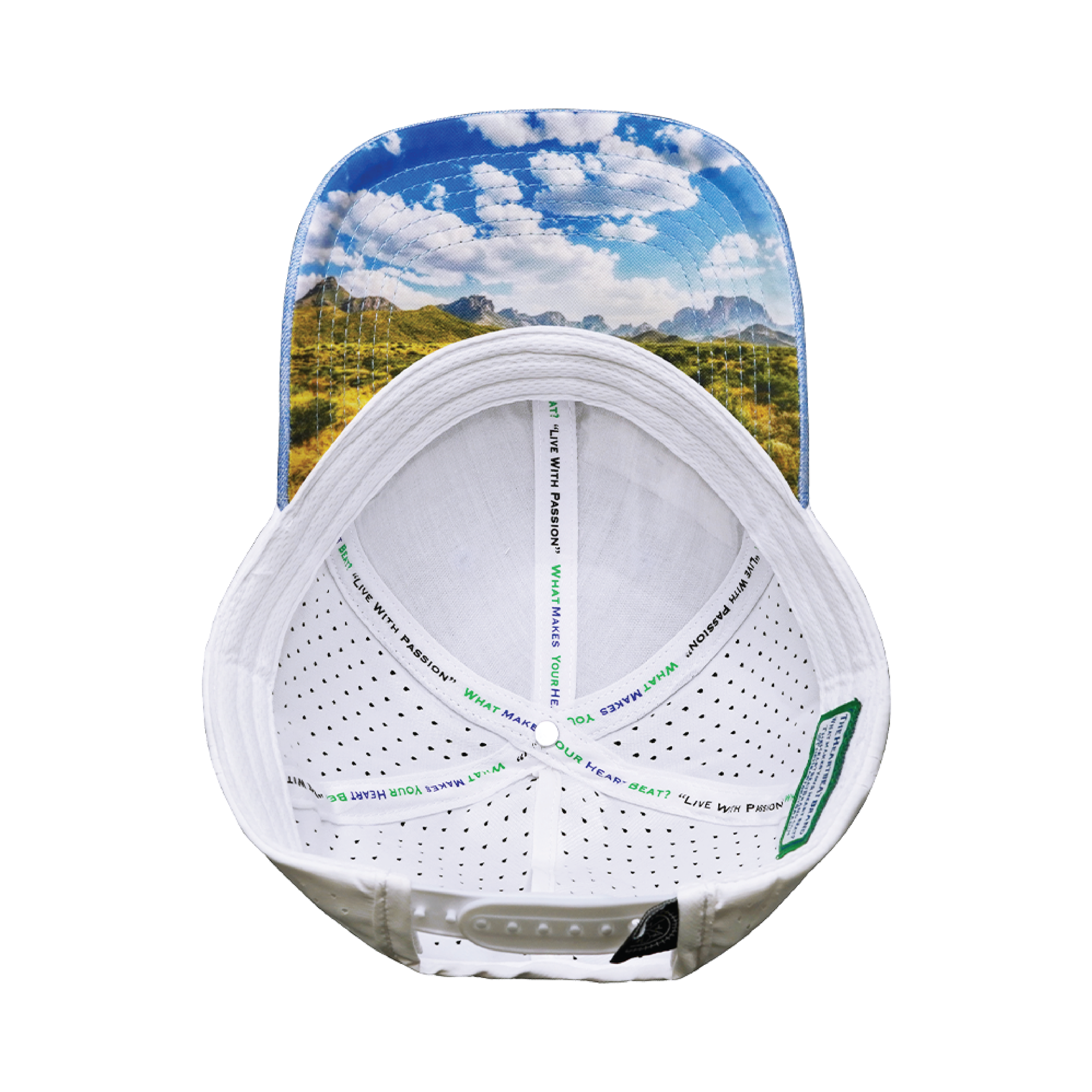 Texas Hat - Low Profile - Ponytail - Light Blue / White - Laser Mesh