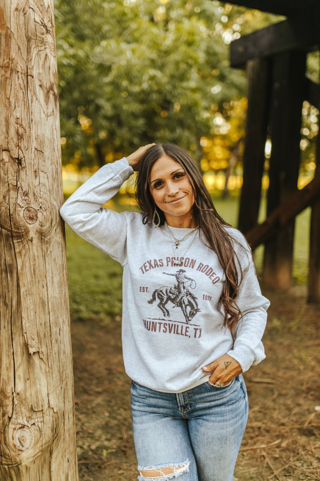 Wild Junkie Texas Prison Rodeo Graphic Sweatshirt — lifestyle context