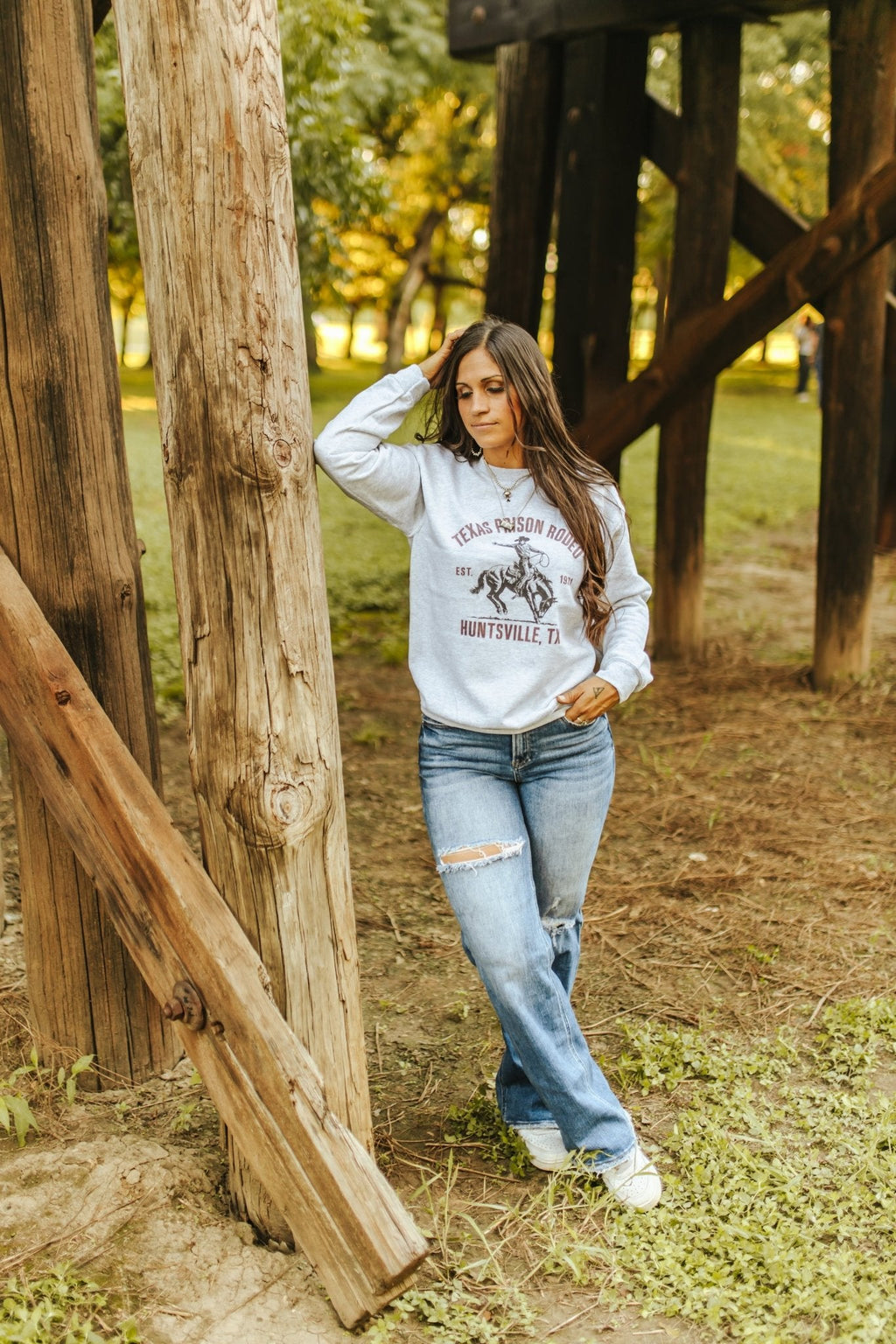Wild Junkie Texas Prison Rodeo Graphic Sweatshirt — side view